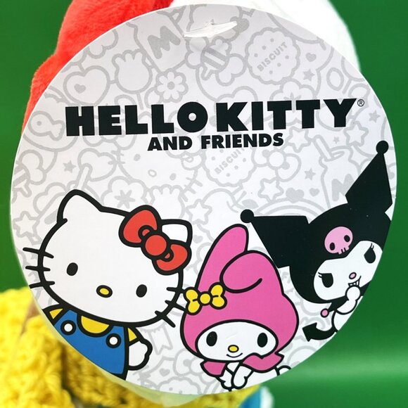 Hello Kitty Sanrio Plush Toy Hand Crocheted Yellow Lovey Blanket Dress Outfit - Picture 6 of 15